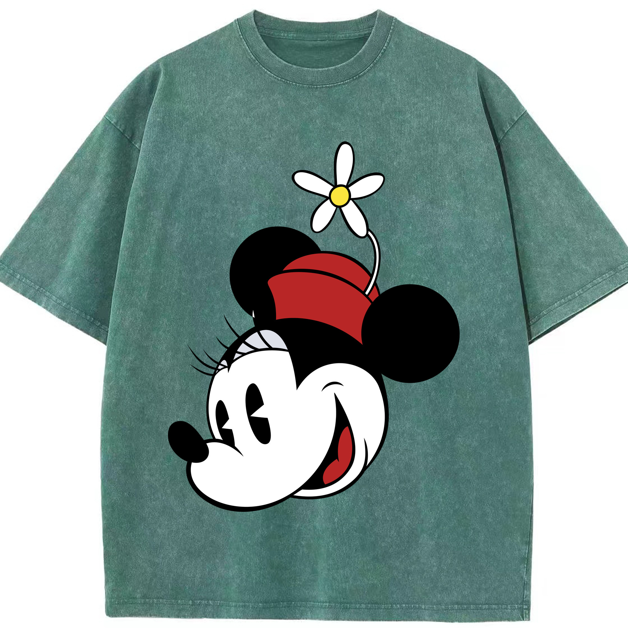 （画像用） ミッキーマウス Mickey Mouse 綿100% ヴィンテージ風 半袖Tシャツ（フロントプリント）